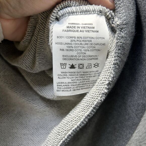 Nike Hoodie Sweatshirt Womens Medium Gray Cropped Pullover Fleece High Low Hem - Picture 6 of 9